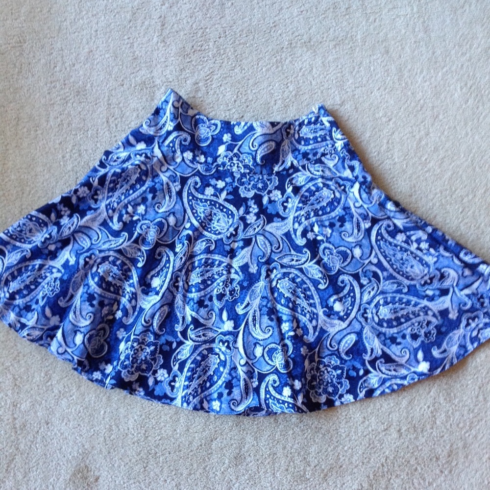 All cotton skirt shades of blue, size 10